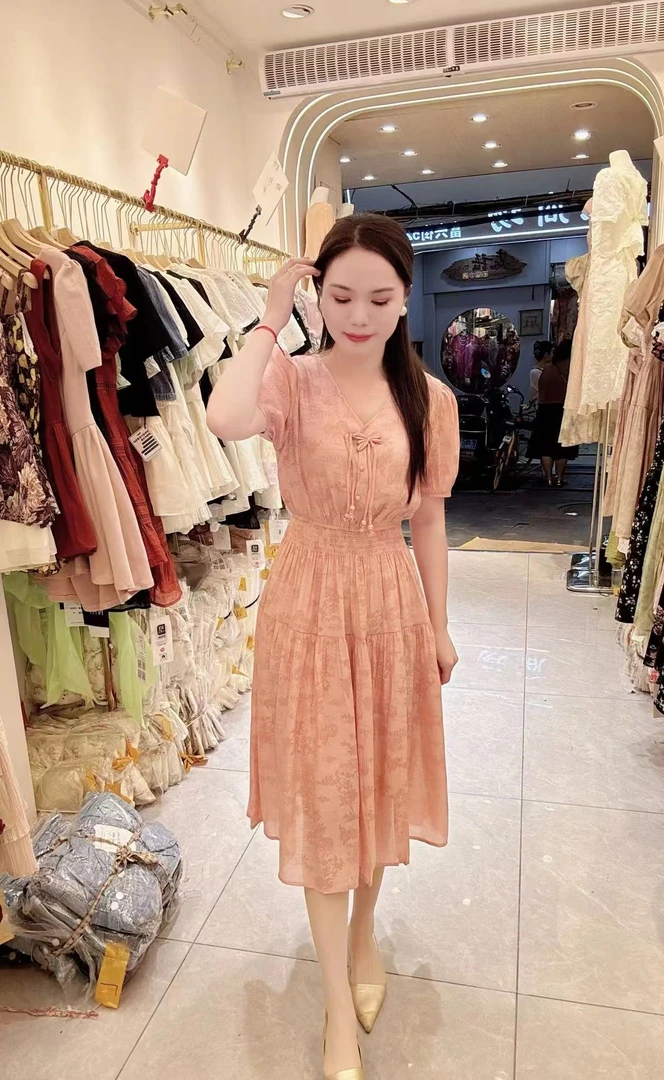 丹妮丝显瘦时尚轻奢裙子中长裙连衣裙