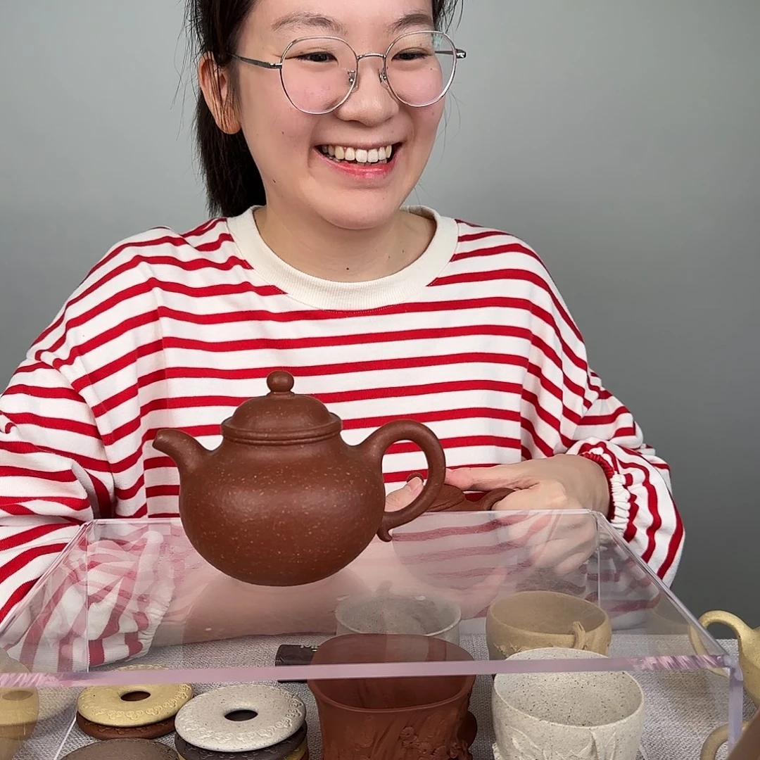 茶壶紫砂粗砂红降坡莲子