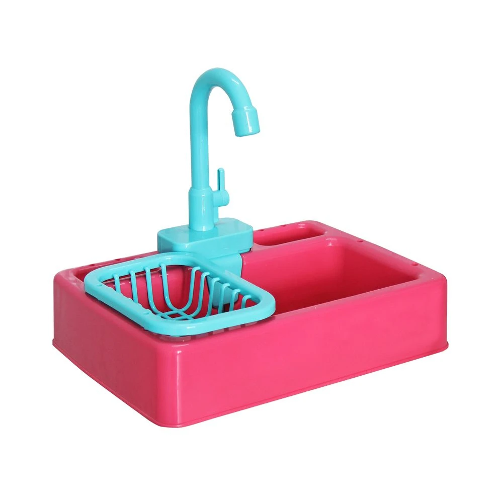 儿童趣味仿真厨房电动循环出水洗碗机洗菜盆过家家戏水玩具