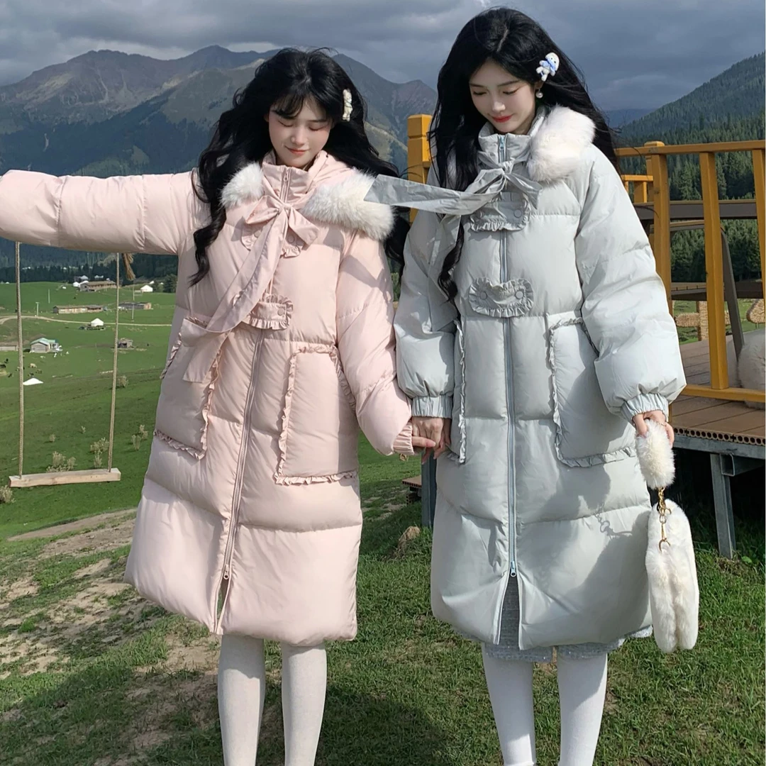 Blovelan【现货】冰岛雪夜 舒适90白鸭绒立领雪顶蓝保暖羽绒服冬