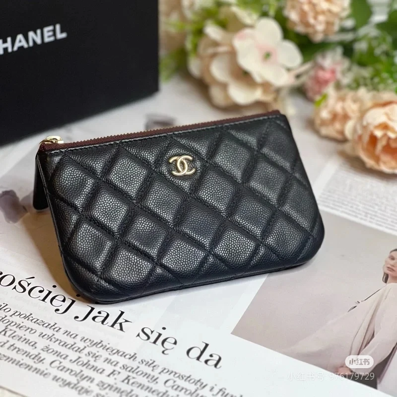 99新 Chanel/香奈儿 黑金牛钱包 25050107-02