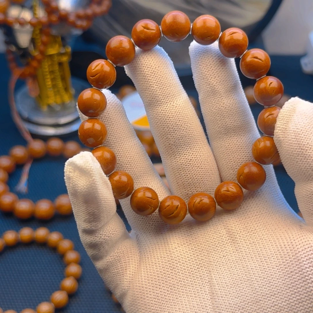 桃核手串12尺寸龙纹桃核