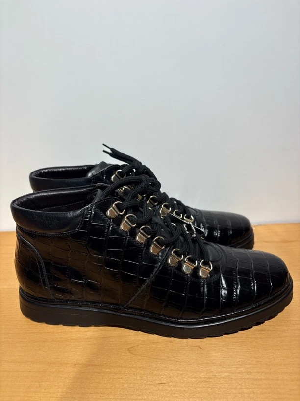 莱利仕  马丁靴黑色短靴 0464A4F 孤品