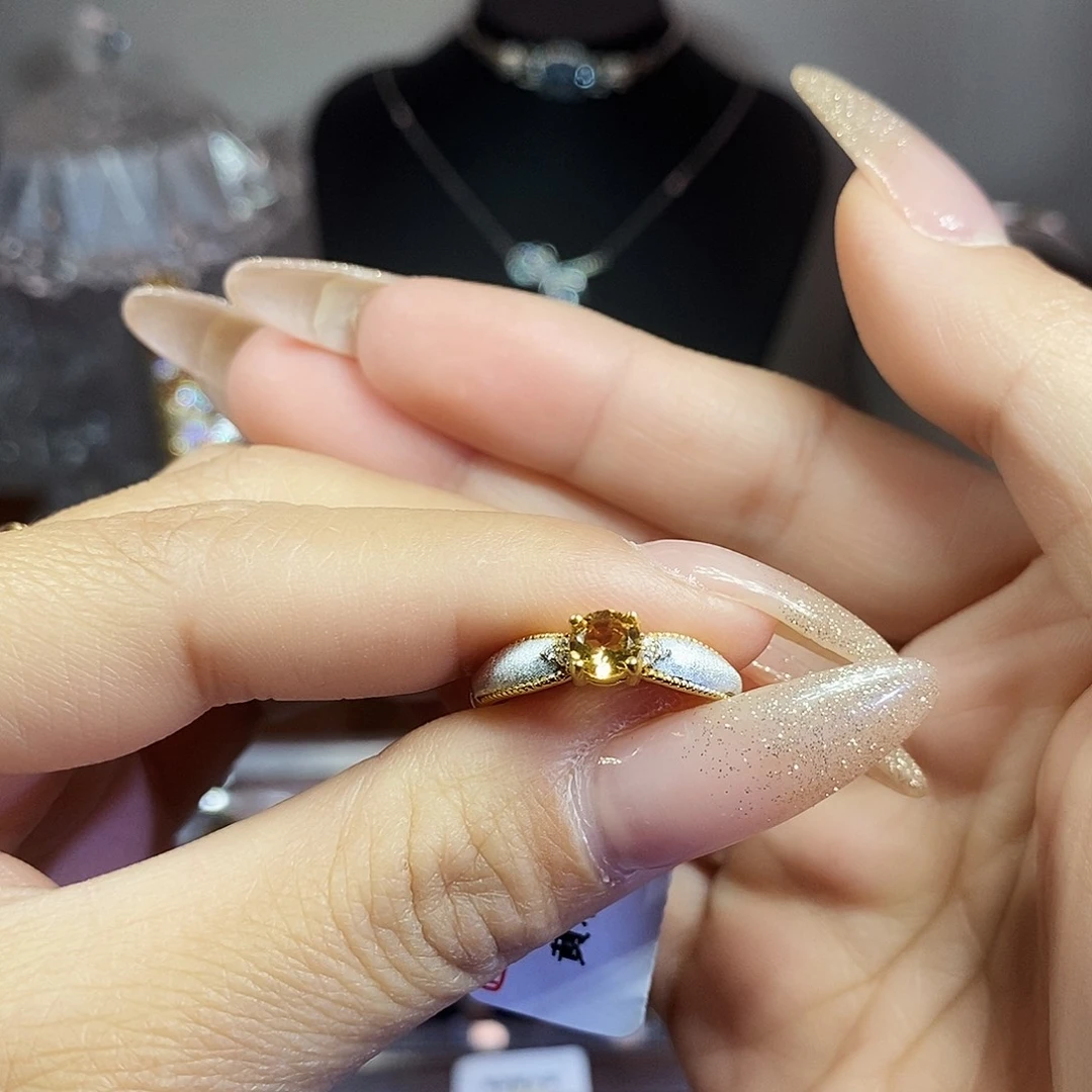 水晶银S925镶嵌戒指