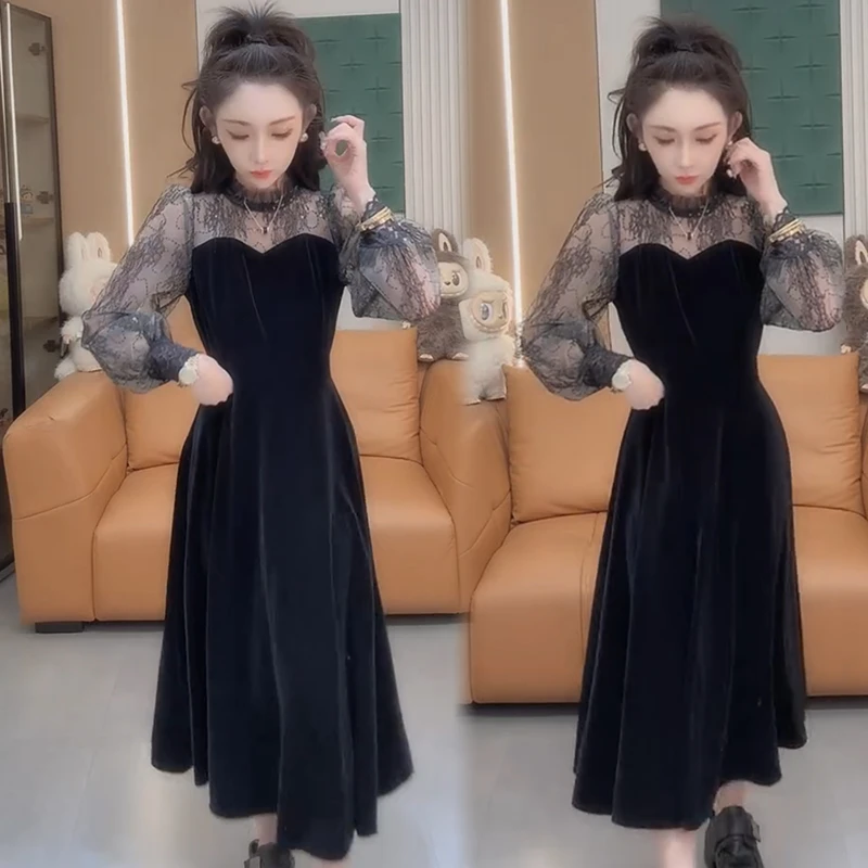 2025秋季新款时尚显瘦气质网红高档洋气女高级百搭宽松大码连衣裙