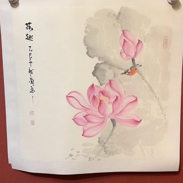 国画听兰老师花鸟