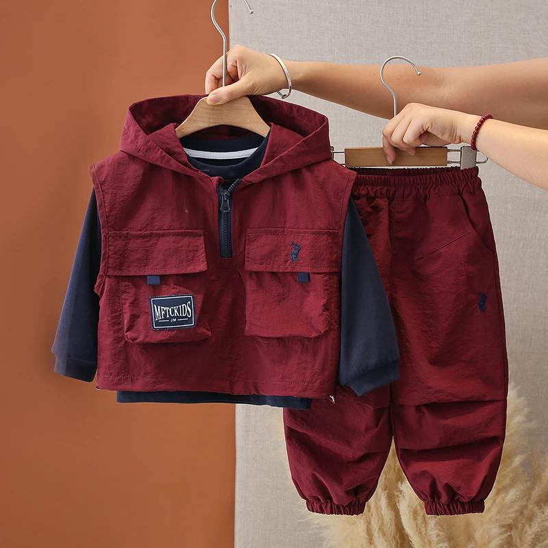 童装男童秋装套装韩版时髦2025新款痞帅儿童装洋气男孩春秋三件套