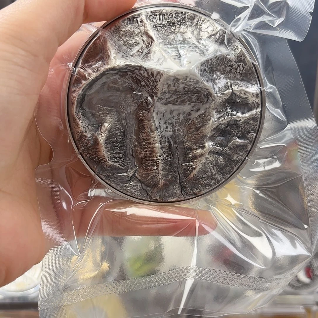 纯银冈仁波齐神山双金属纪念币2024