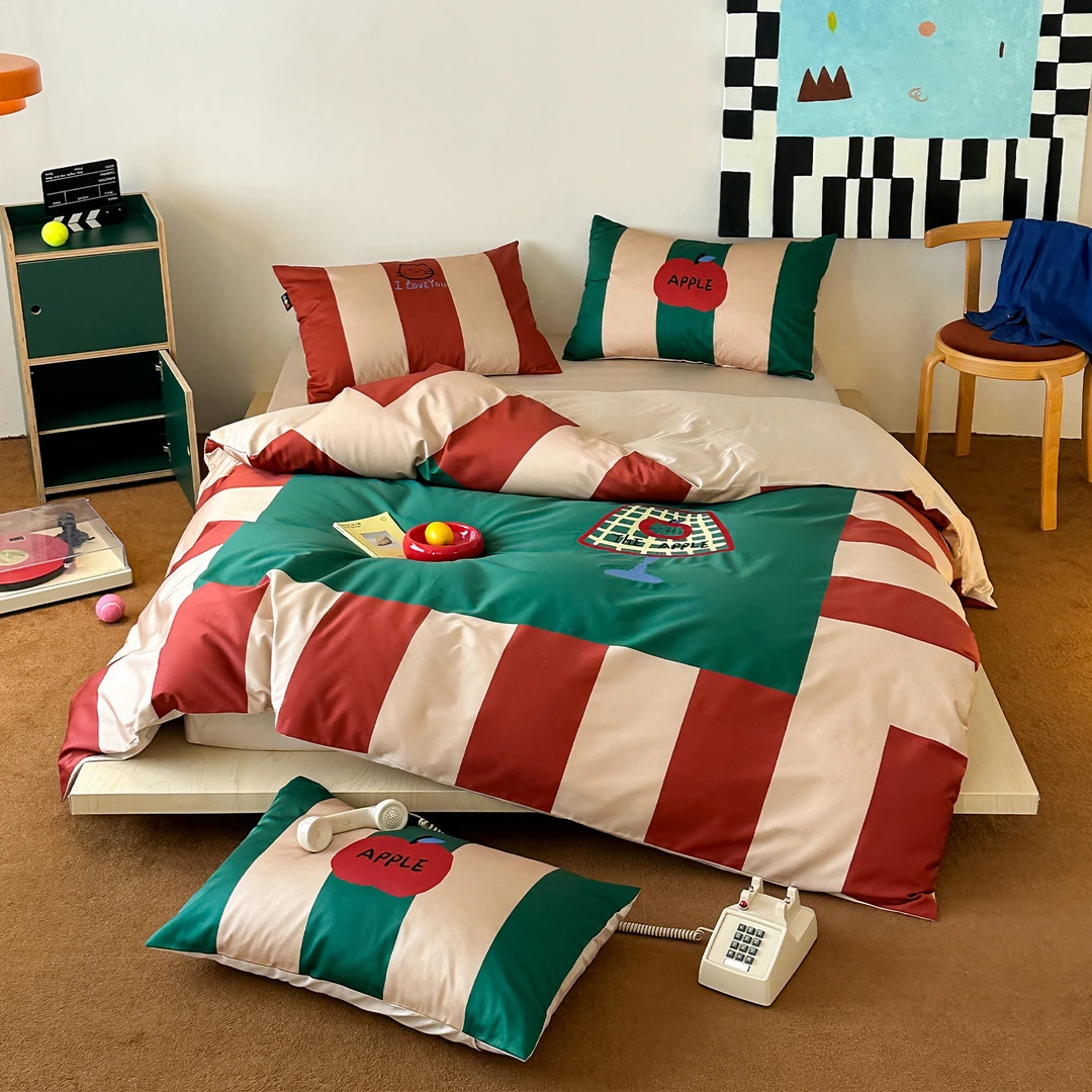 猫咪日记多巴胺60支长绒棉数码印花四件套全棉被套床单床笠床品