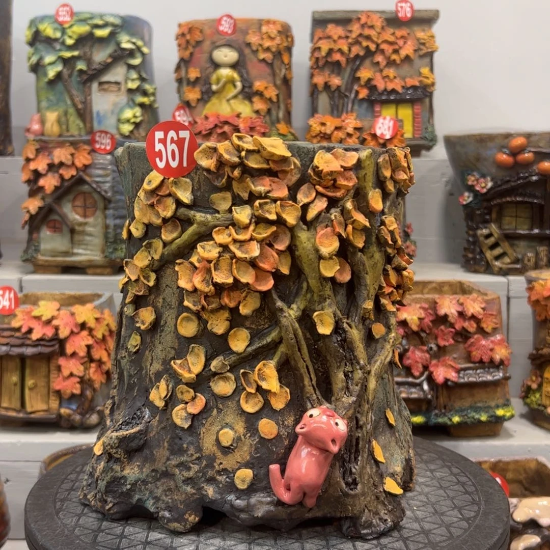 567 号陶然花器手工花盆