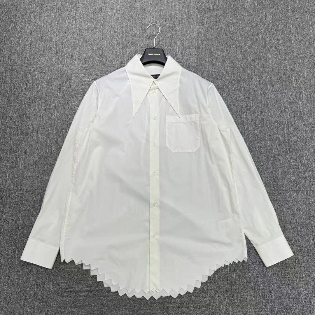 99新 LouisVuitton/路易威登 剪裁系结长袖衬衫/M码/编码14782