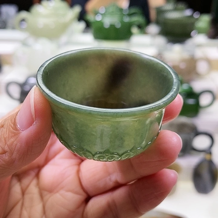 未镶嵌和田玉挂件茶杯30m l