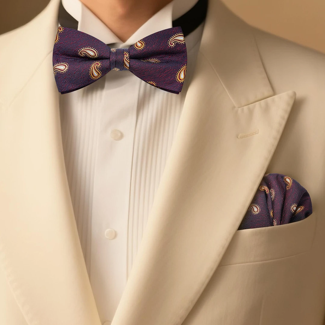 个性腰果花领结婚礼男新郎伴郎男士正装西装蝴蝶结高级感复古领结