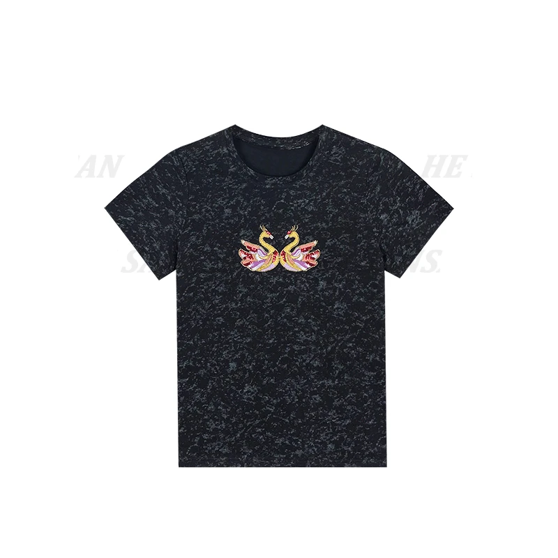 【SANSAN】高奢时尚重工设计小天鹅休闲百搭短袖DY-1003