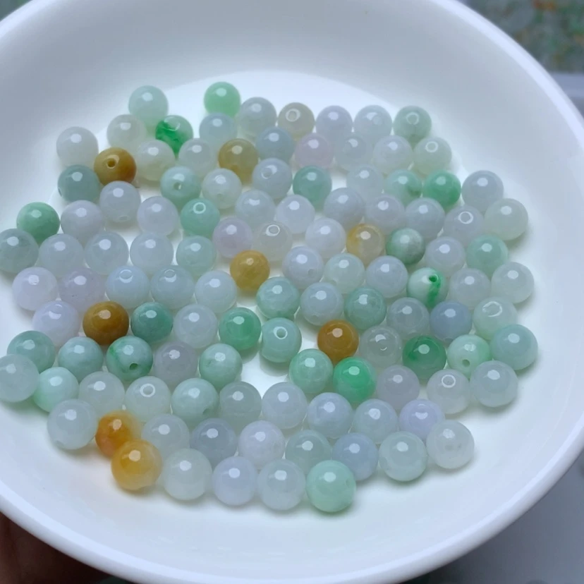 【闪购商品】未镶嵌手链翡翠卡6冰三彩50颗