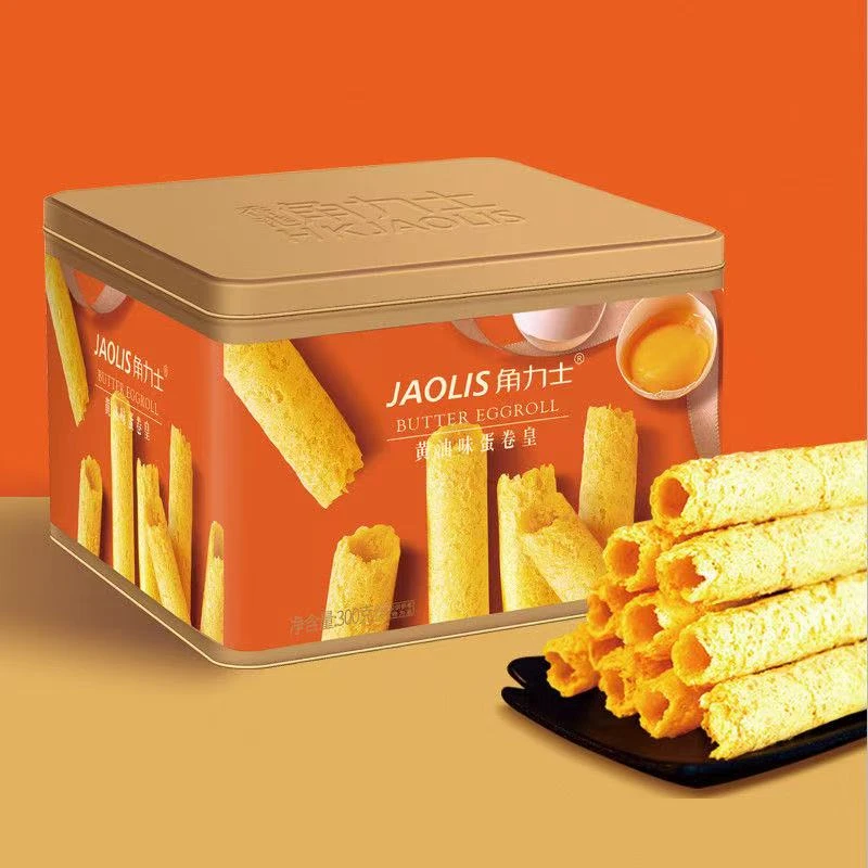 【年前尾货破价】角力士黄油味蛋卷王300铁罐装年货送礼蛋卷