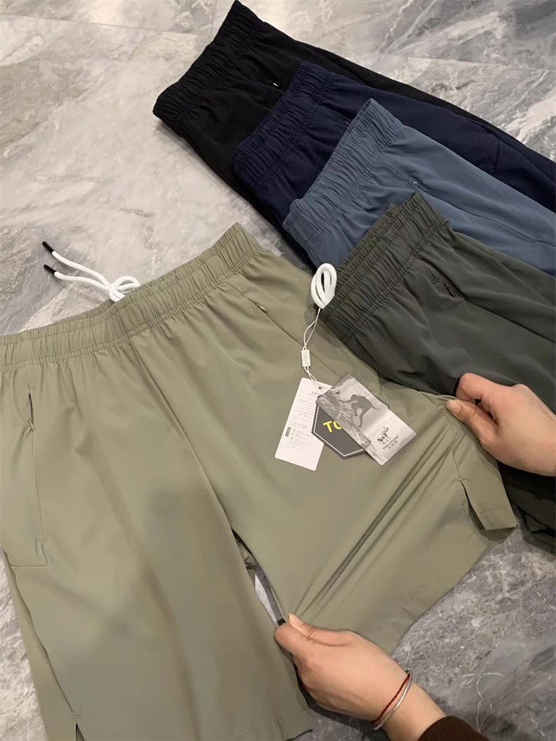 户外防泼水轻薄速干透气跑步运动短裤健身训练裤休闲直筒五分裤男