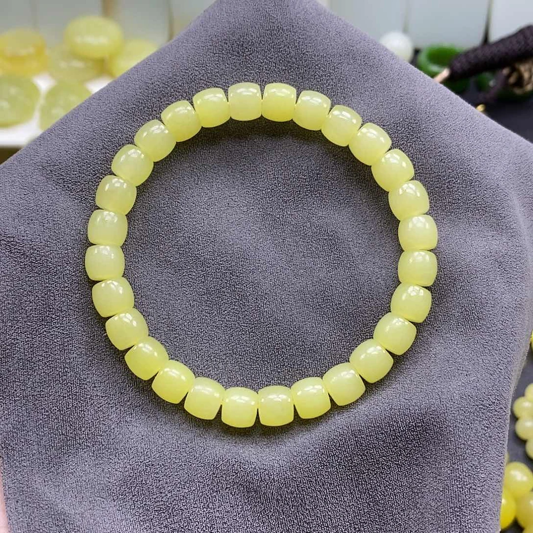 手串未镶嵌和田玉（黄玉）