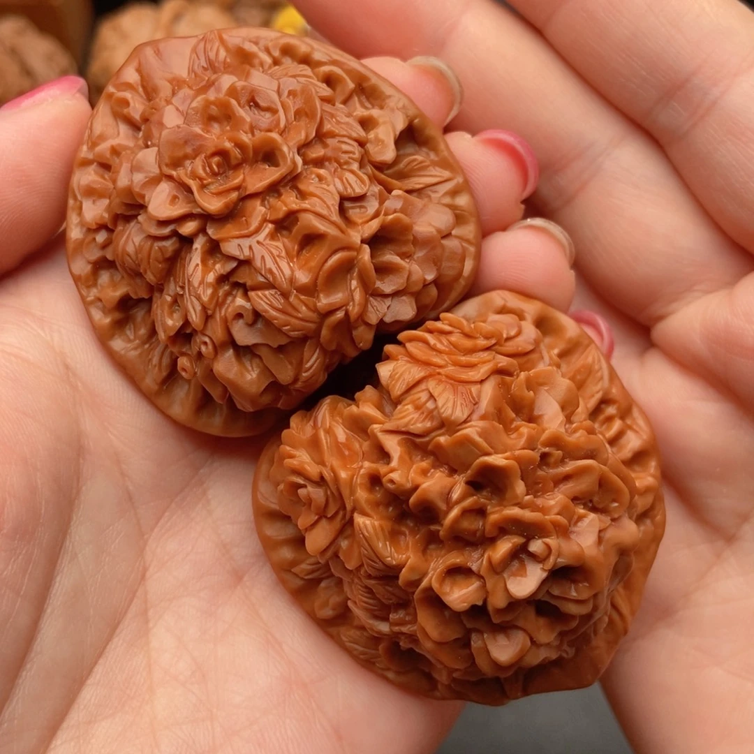 吊坠桃核核桃花开富贵48精品