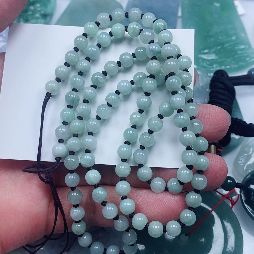 颈饰未镶嵌翡翠珠链