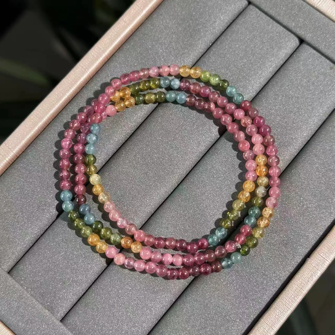 天然碧玺多圈手串 多样性发其一 B113