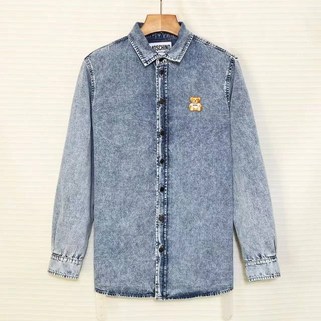 95新 Moschino/莫斯奇诺 时尚 百搭 牛仔衬衫/41码/XG-Y23327
