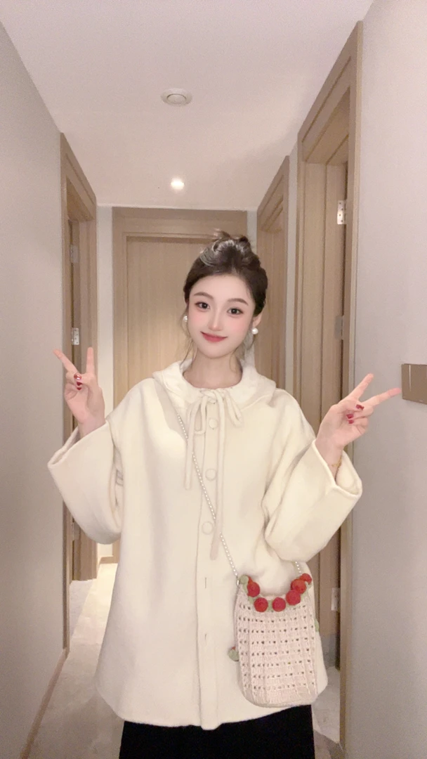 【豆儿专属】甜系减龄羊毛大衣外套AW816
