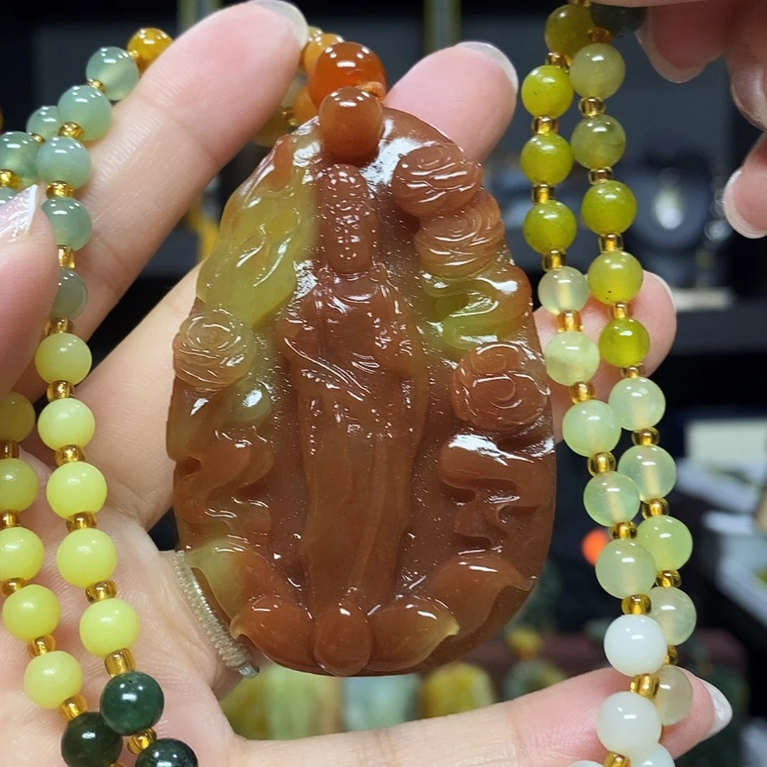 未镶嵌岫玉挂件吊坠项链手把