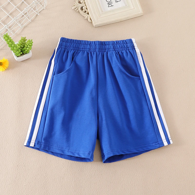 校服裤子初中生小学生蓝色二条杠运动短裤男女童五分裤中学生校裤