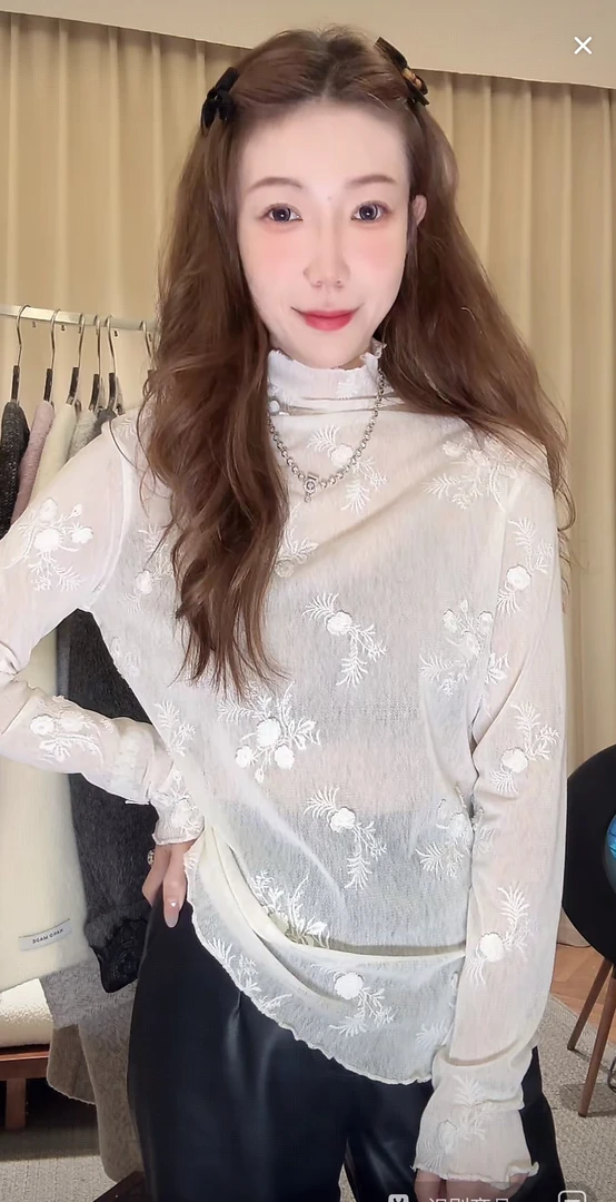 DEDM•STUDIO/精致减龄小众百搭刺绣小花显瘦上衣2510CS/615081