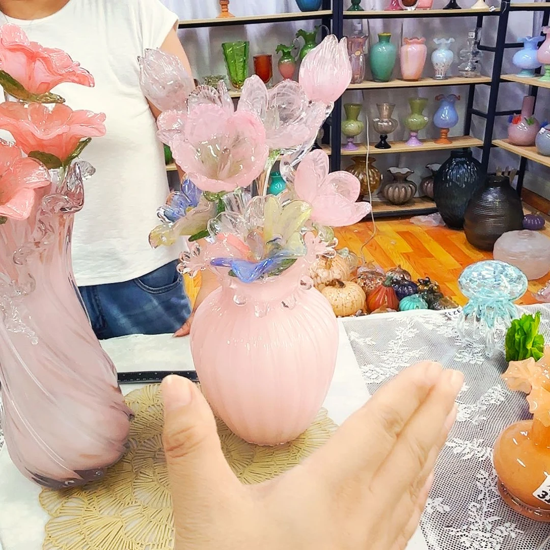 琉璃安妮家居琉璃花瓶摆件一套