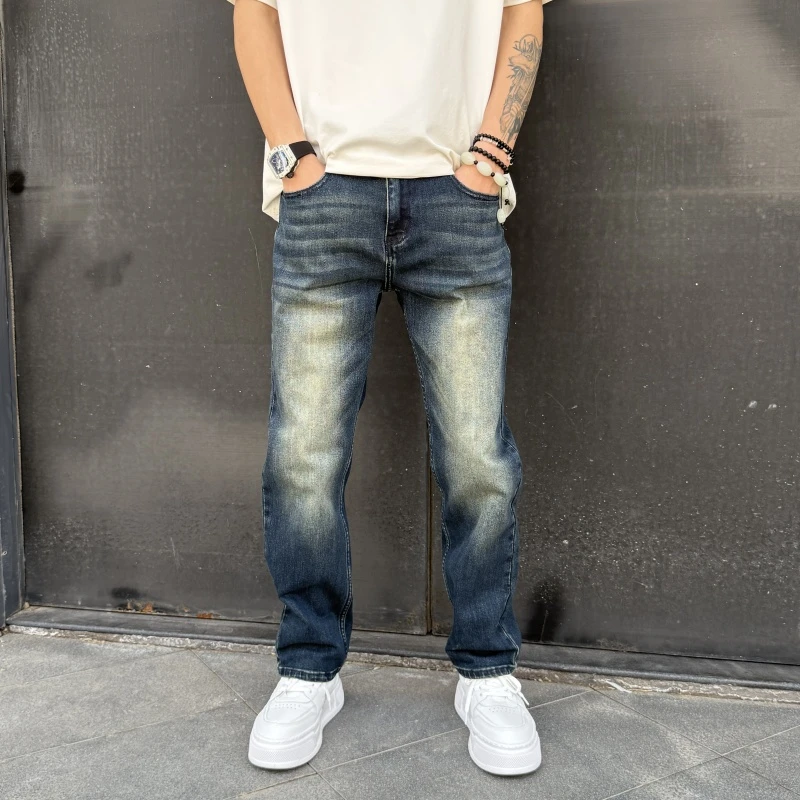 2025男士休闲裤潮流宽松哈伦裤工地干活牛仔长裤痞帅百搭直筒裤子