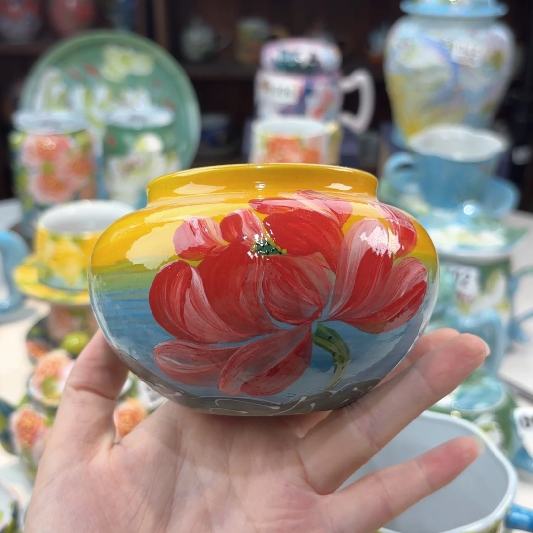景德镇手绘高温釉下彩陶瓷茶具