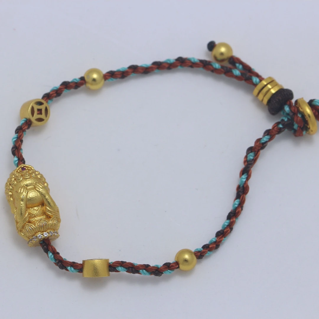 铜合金手链 500  时尚金色勿视设计师款手链