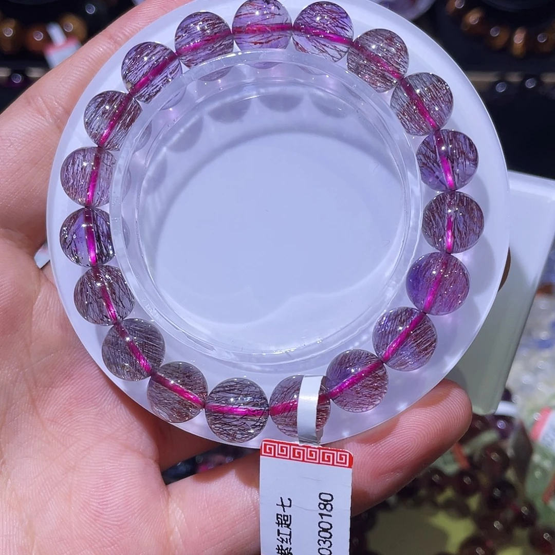 水晶手链未镶嵌紫红超10