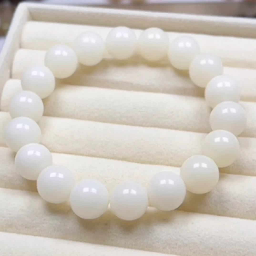 【菩提手串】卡12白玉菩提根精致手串，人手必入款