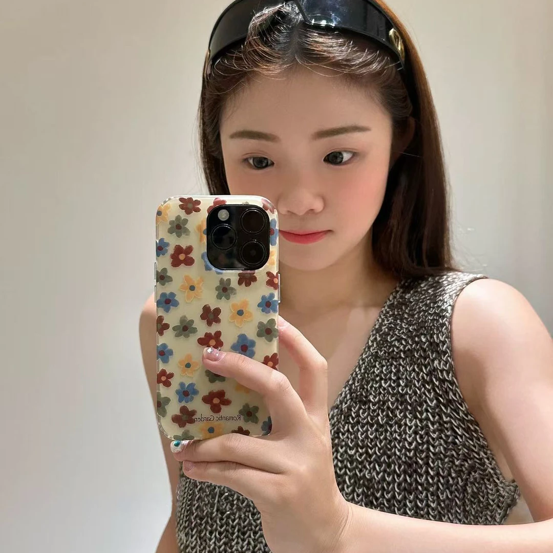 油画花朵插画适用苹果16promax手机壳iPhone15华为VIVOOPPO小米壳