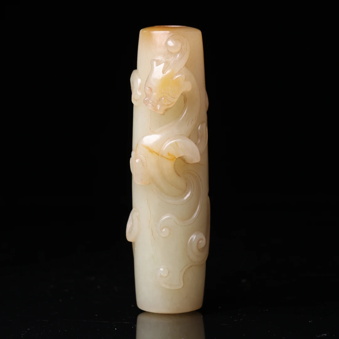 明代和田玉龙纹玉珒-NX