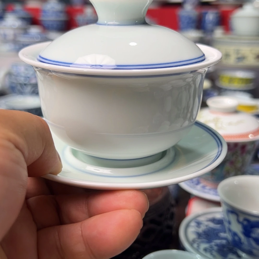 盖碗段****歌景德镇陶瓷艺术