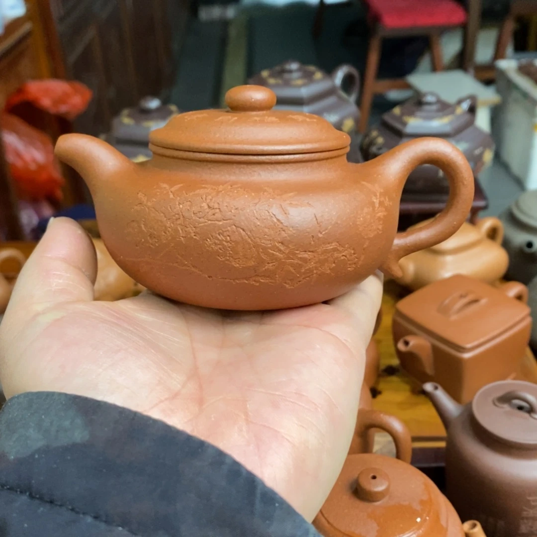 紫砂茶壶紫砂壶红黄泥仿古……