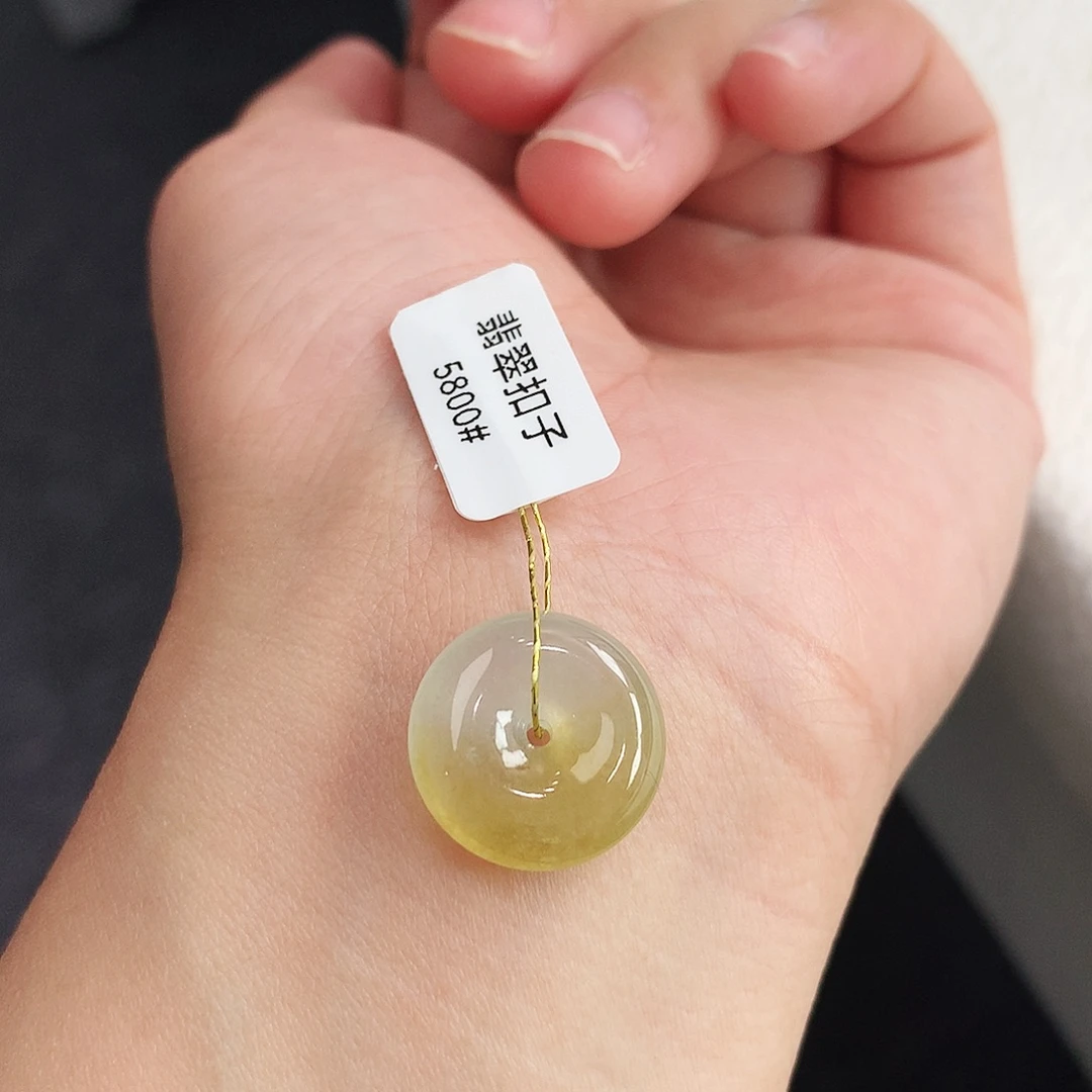 翡翠未镶嵌戒指平安扣