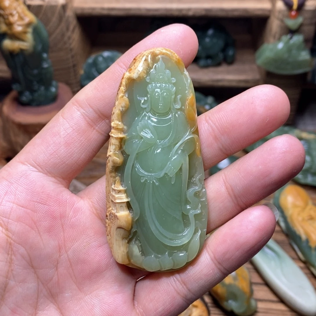 岫岩河磨玉（透闪石质玉）挂件未镶嵌2****点