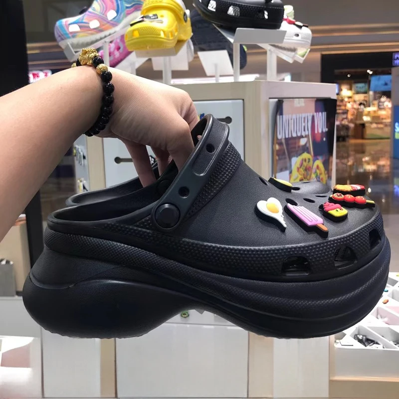 【某物渠道鞋】小鲸鱼洞洞鞋厚底增高凉拖鞋沙滩男女夏季新款防滑潮