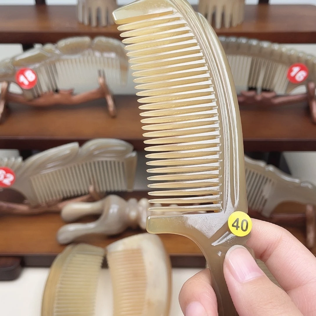 纯手工制作的牛角梳40清**悦