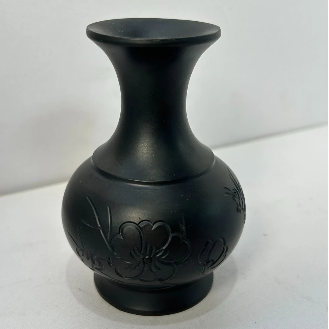 绥棱黑陶   手把花瓶