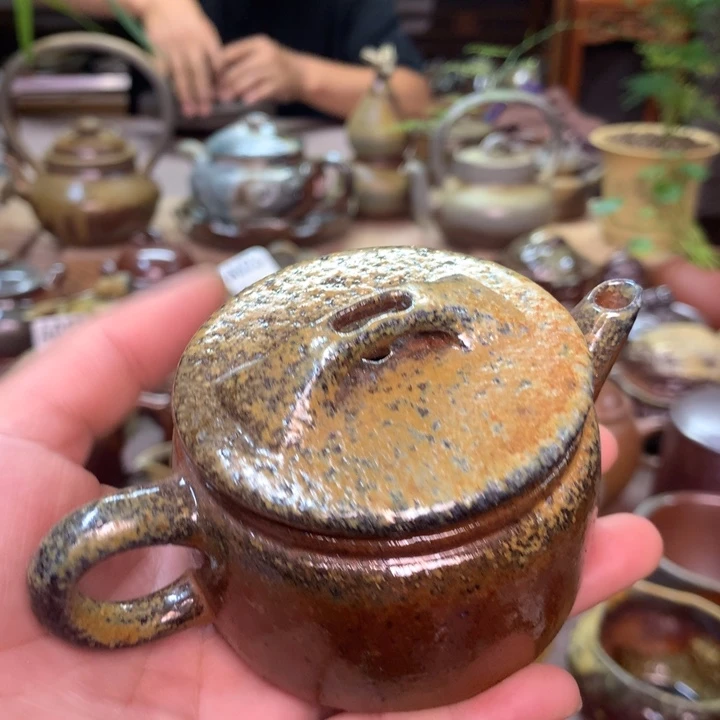 茶壶紫砂纯自然高温无釉裸柴烧