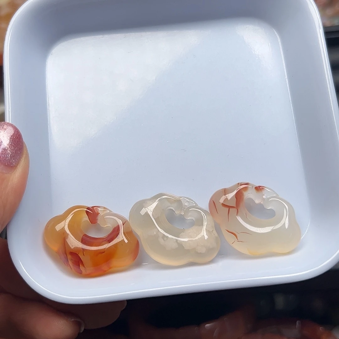 玛瑙/玉髓珠宝半成品未镶嵌红***乖