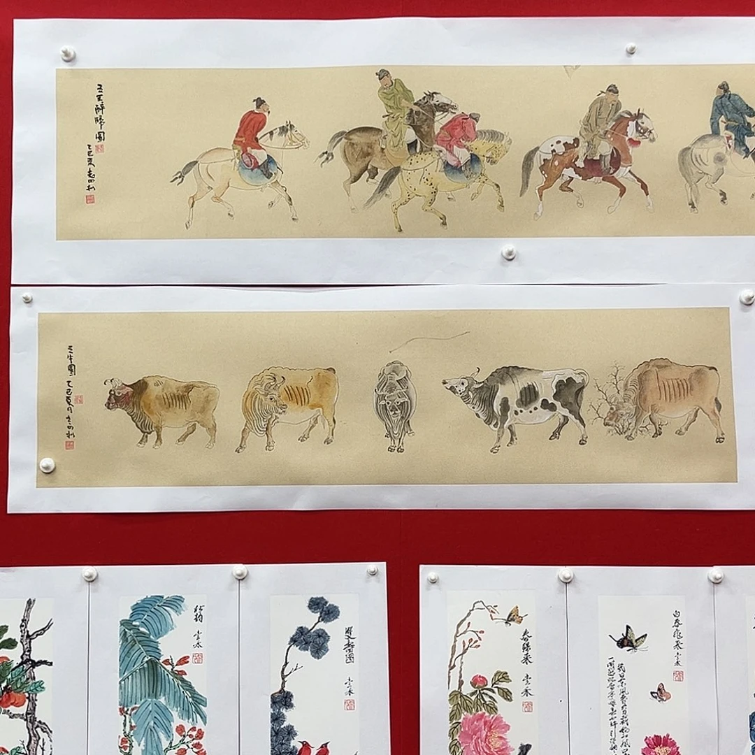国画H***青绘画作品多次参加