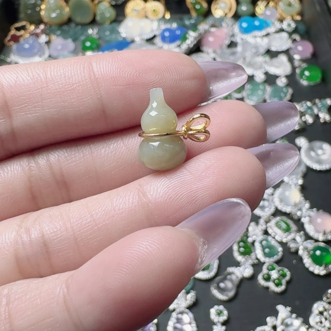 和田玉银S925镶嵌吊坠(不含链)