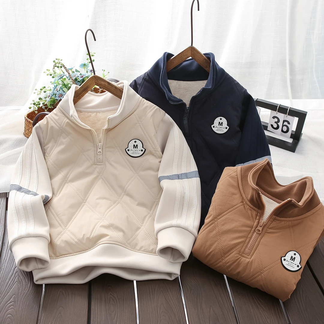 巴拉巴拉男孩女孩2025秋冬新款男童加厚外套儿童防风衣帅气男孩冬